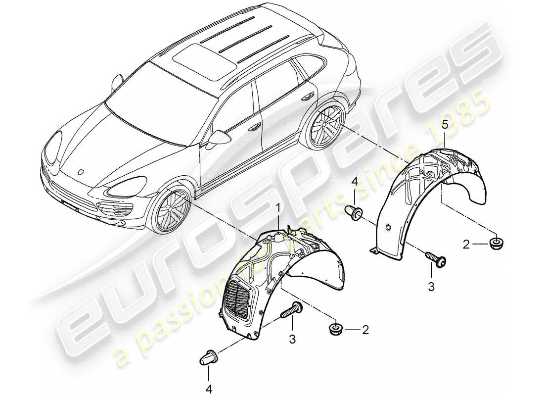 porsche cayenne e2 (2016) lining part diagram