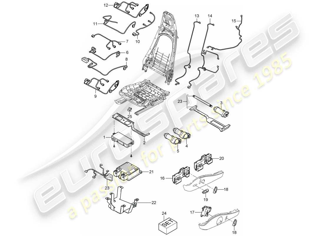 porsche boxster 987 (2012) wiring harnesses part diagram