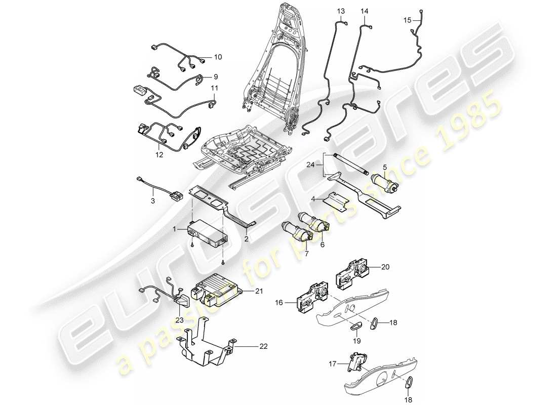 porsche cayman 987 (2007) wiring harnesses part diagram