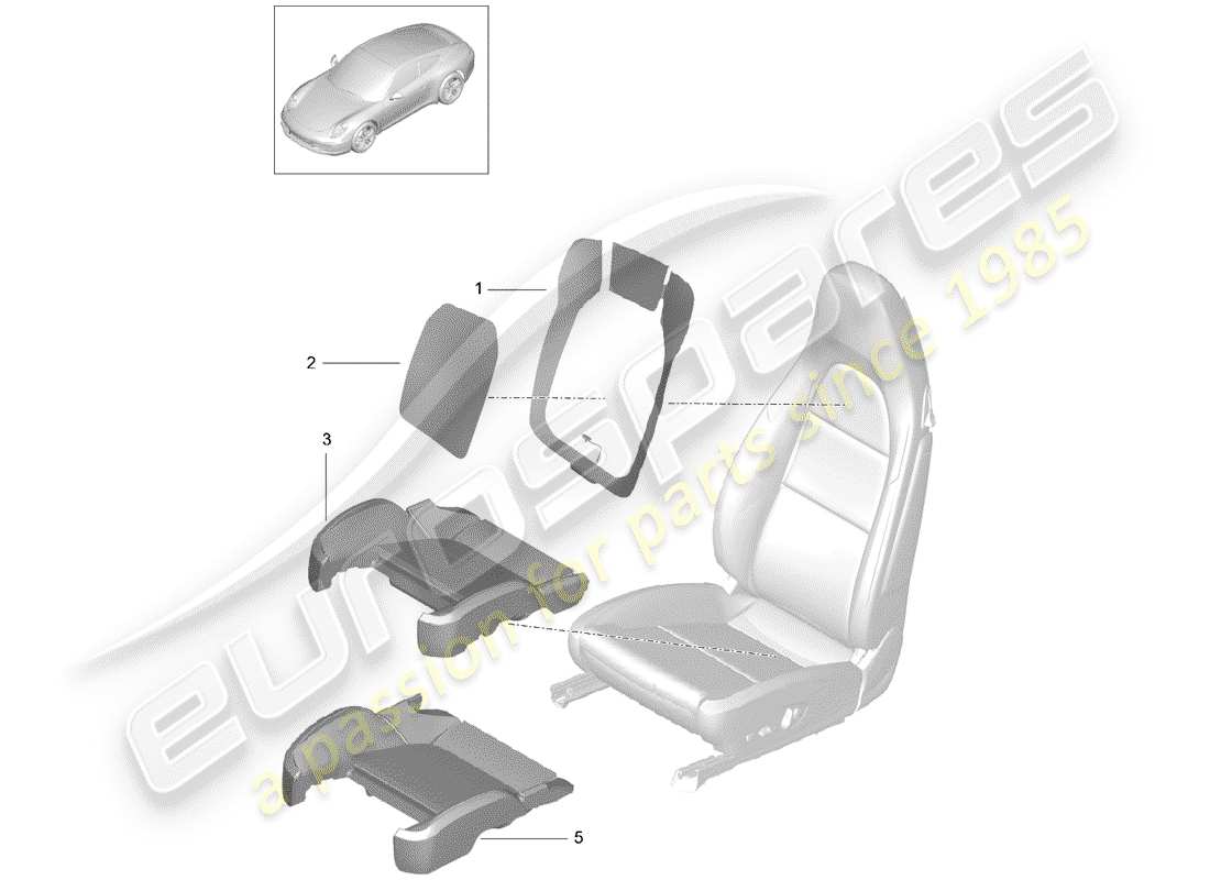 porsche 991 (2012) heater element part diagram