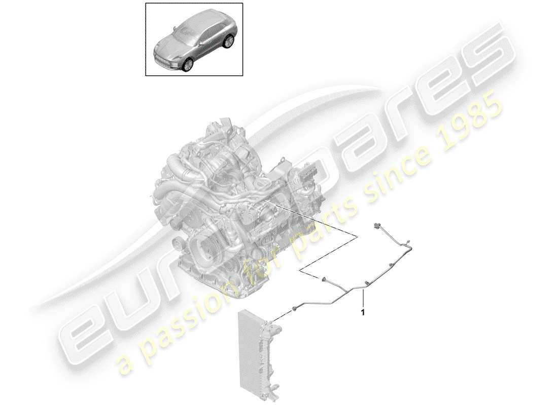 porsche macan (2019) water cooling part diagram