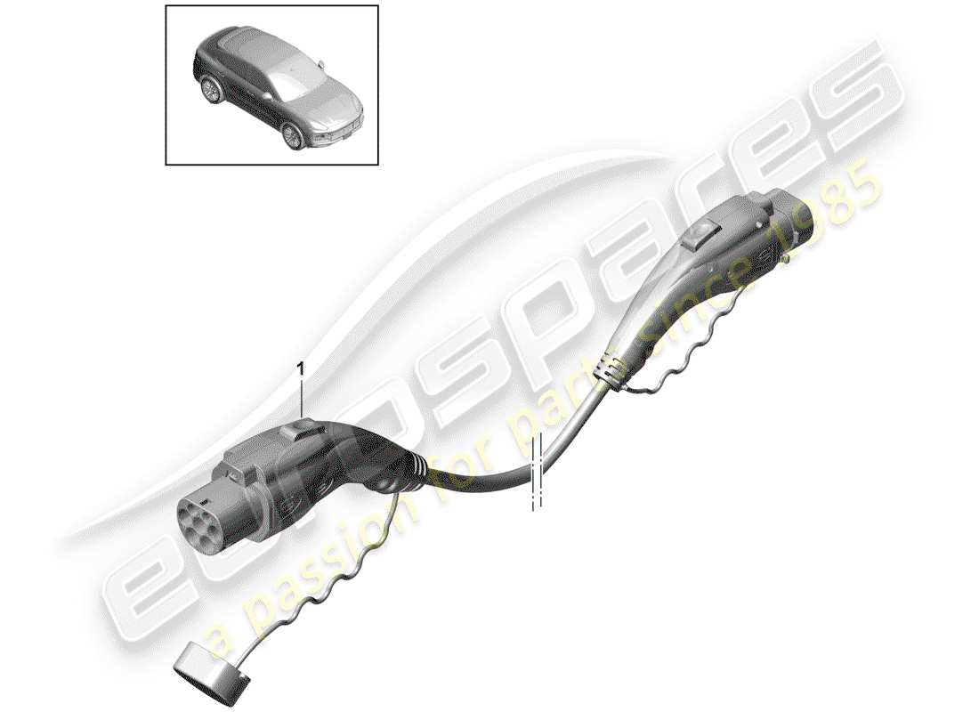 porsche cayenne e3 (2020) charge cable for public part diagram