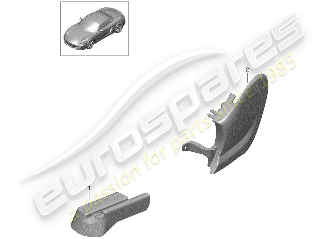 porsche boxster 981 (2016) sports seat plus part diagram