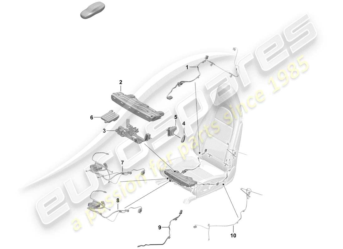 porsche boxster spyder (2020) wiring harnesses part diagram