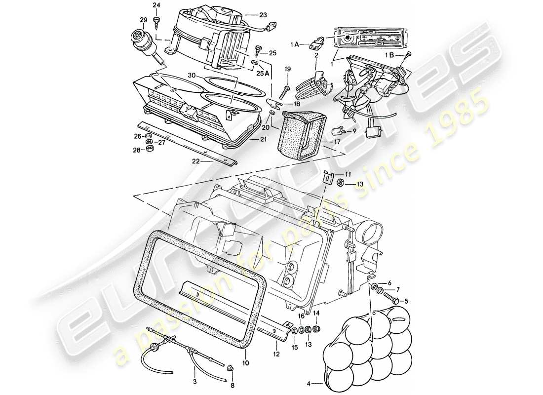 porsche 928 (1981) control switch - lines part diagram