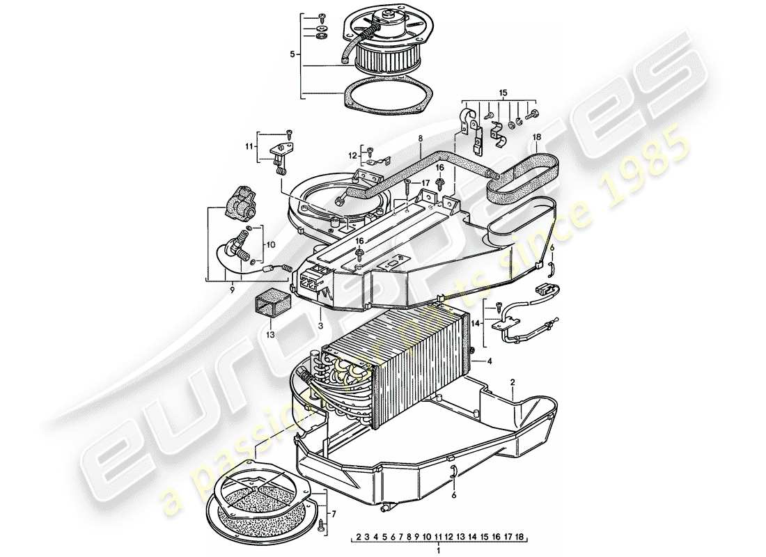 porsche 924 (1979) air conditioner - d - mj 1979>> - mj 1979 part diagram