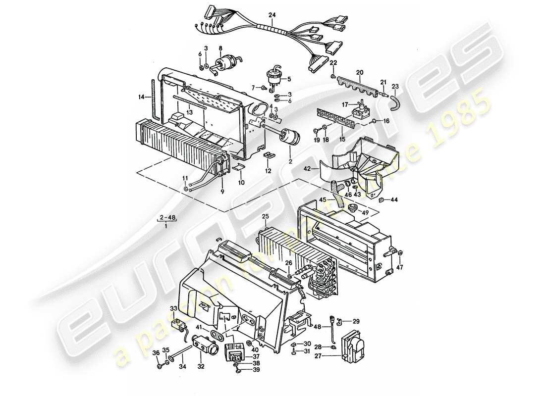 porsche 928 (1992) air conditioner - air conditioner part diagram