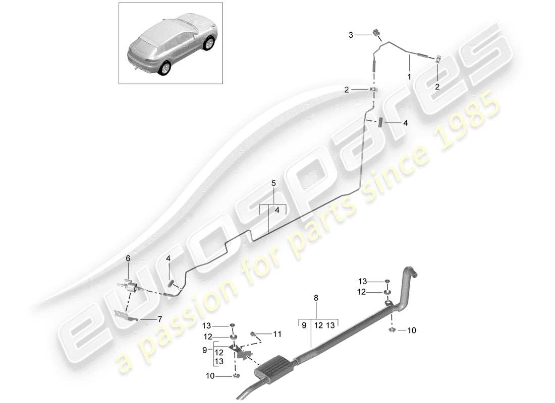 porsche macan (2018) additional heater part diagram