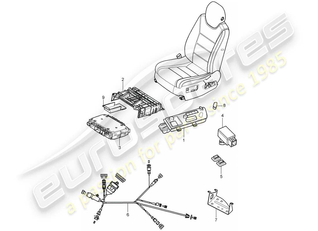 porsche cayenne (2004) switch part diagram