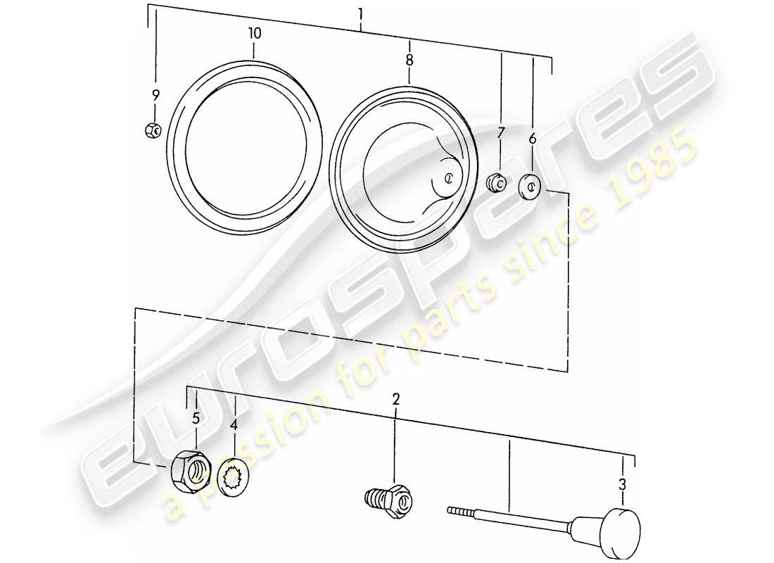 porsche 356/356a (1951) valve part diagram