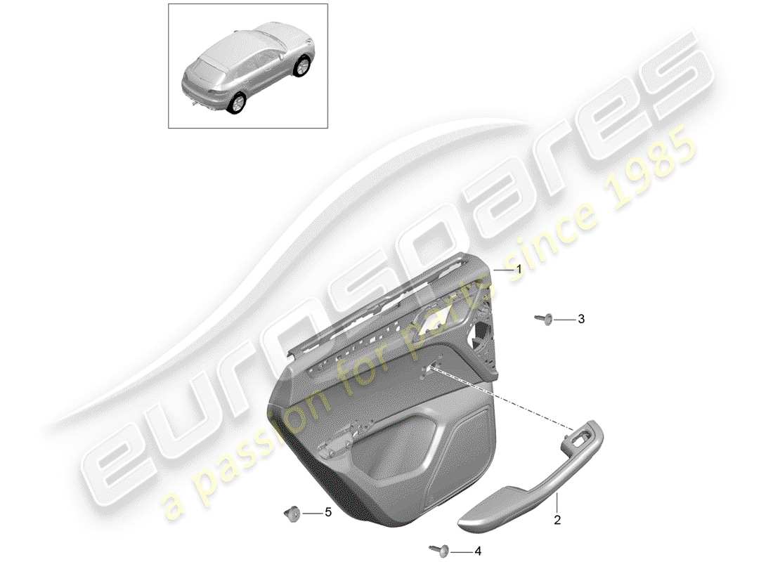 porsche macan (2015) door panel part diagram