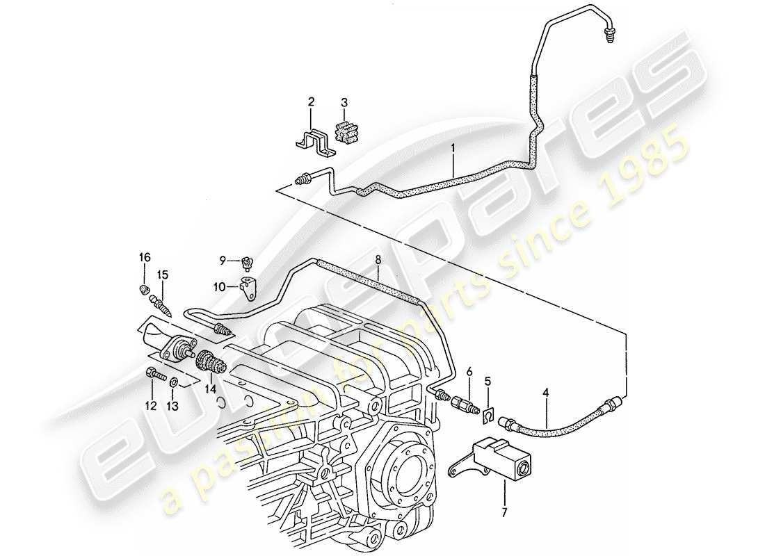 porsche 928 (1987) automatic transmission - lock control 2 - d - mj 1990>> part diagram