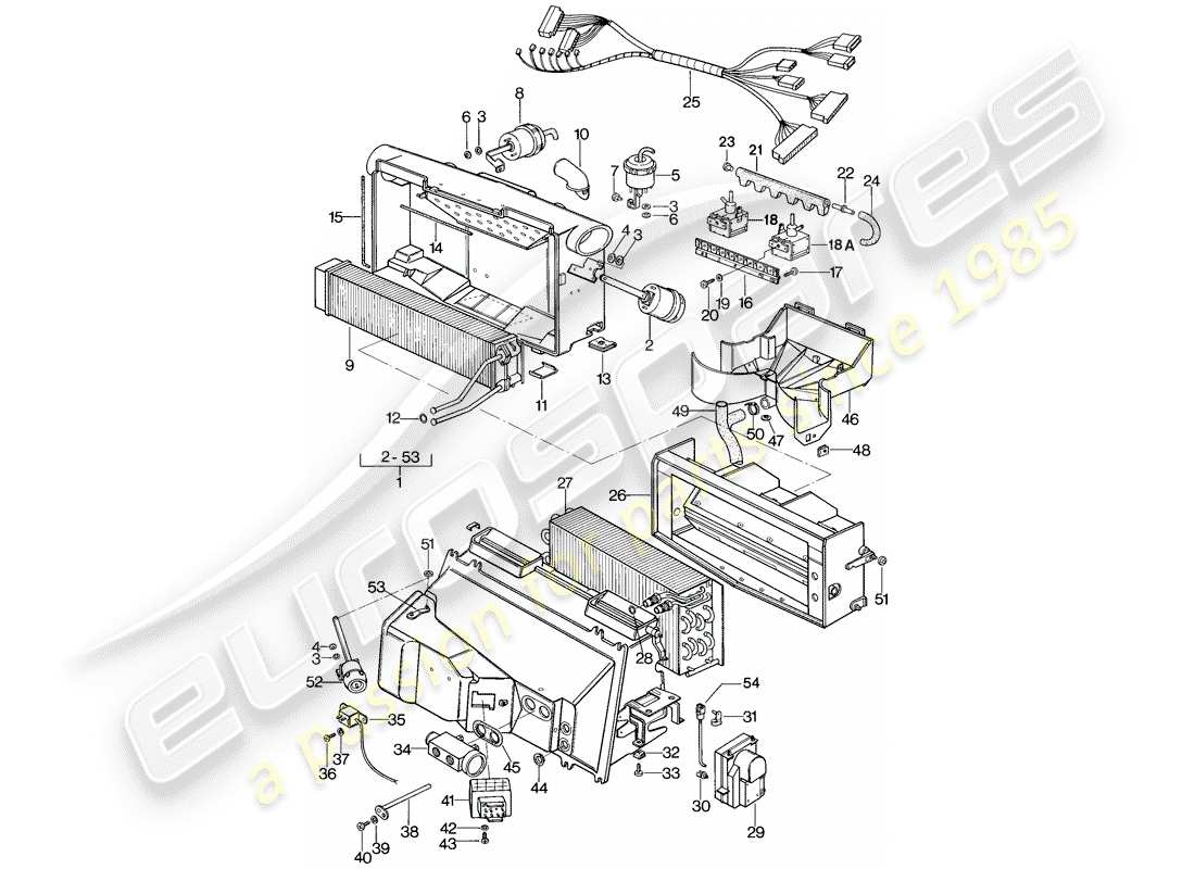 porsche 928 (1979) for - m 573 m 563 - air conditioner part diagram