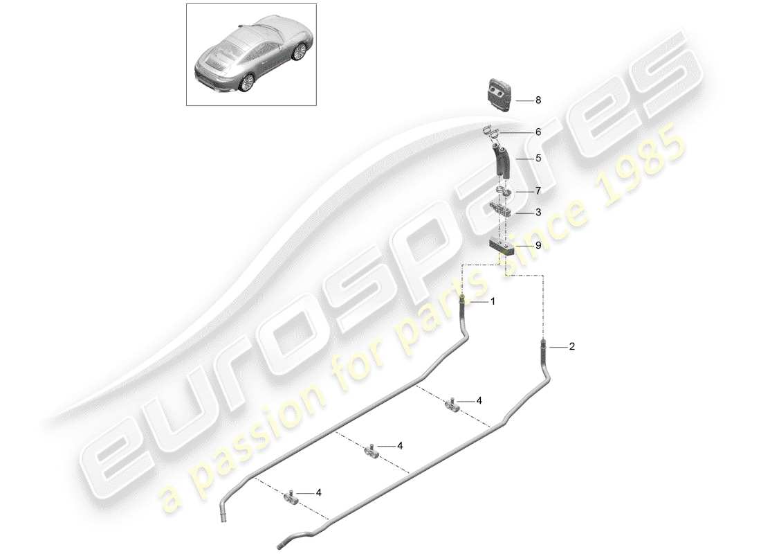 porsche 991 gen. 2 (2020) heater part diagram