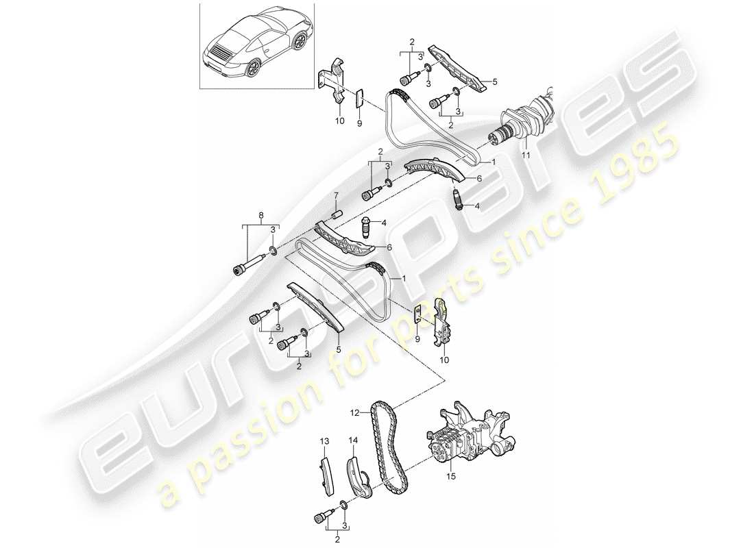 porsche 997 gen. 2 (2012) valve control part diagram