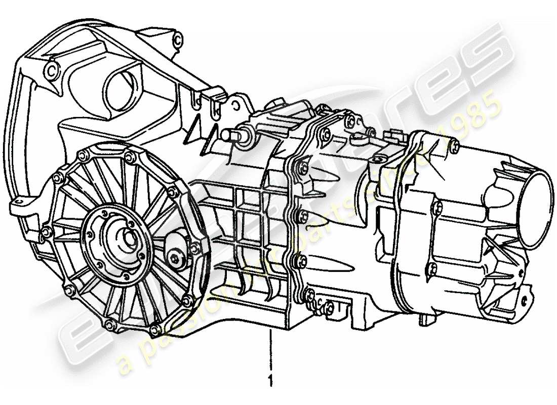 porsche replacement catalogue (1987) manual gearbox part diagram