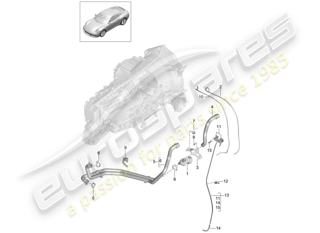 porsche 991 gen. 2 (2020) manual gearbox part diagram