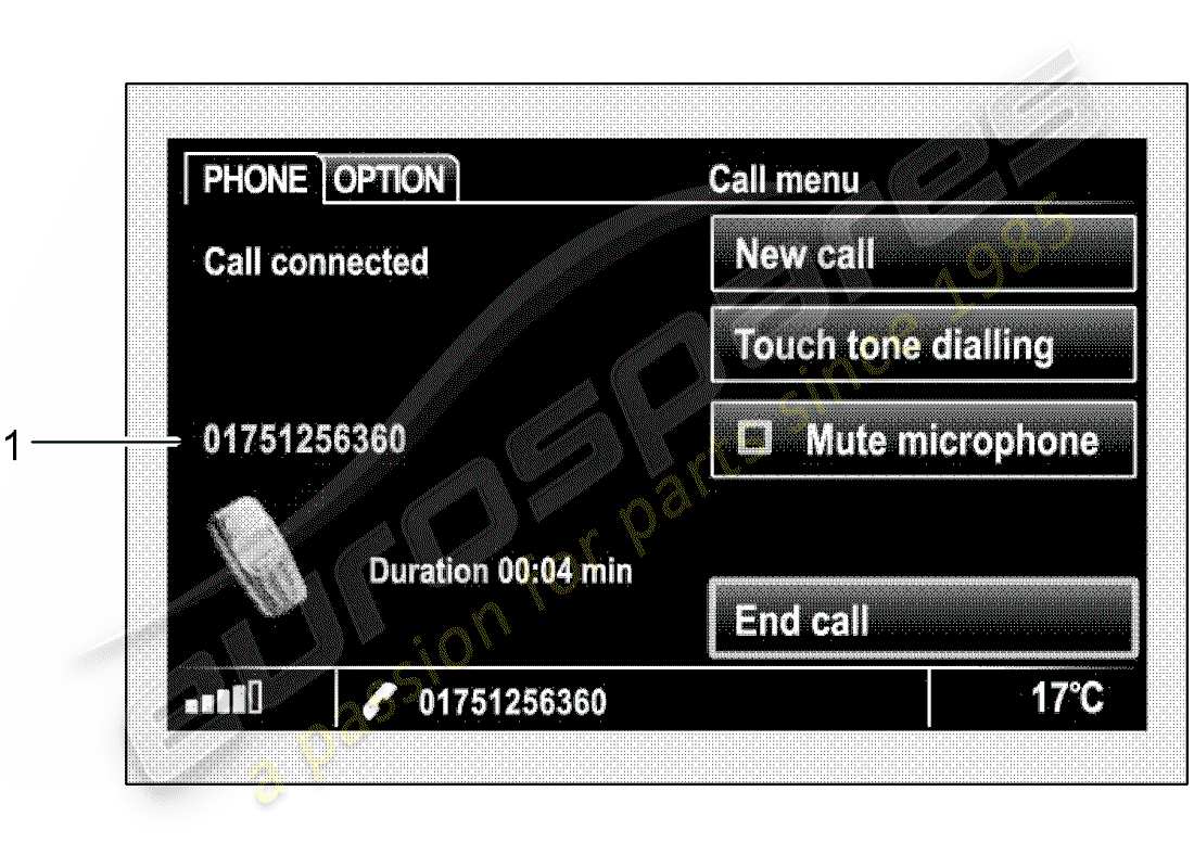 porsche tequipment cayenne (2003) installation kit part diagram