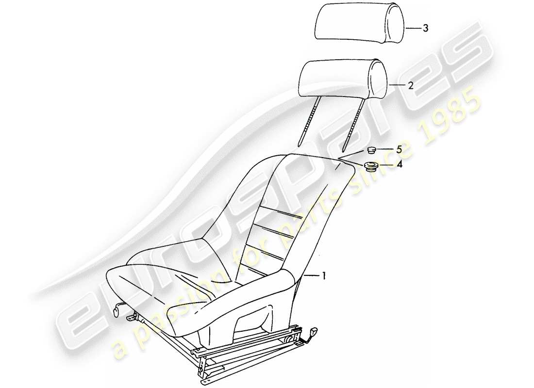 porsche 911/912 (1969) seat part diagram