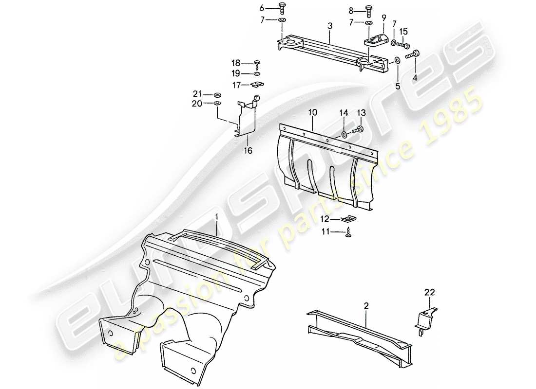 porsche 959 (1987) frame part diagram