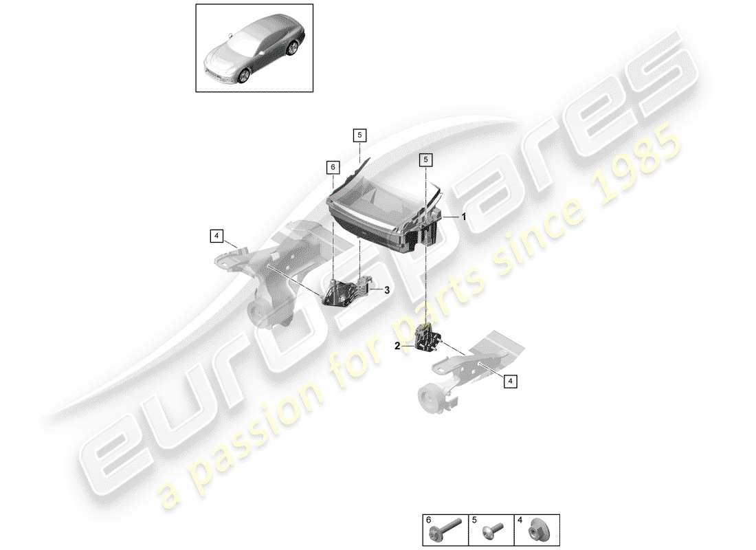 porsche panamera 971 (2020) head-up display part diagram