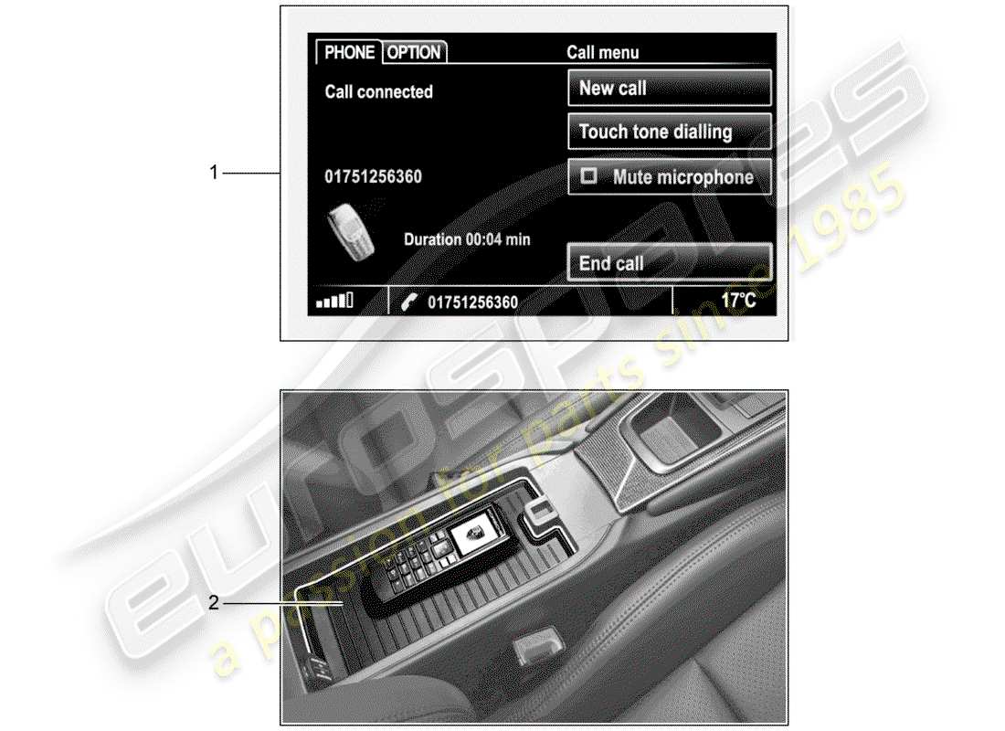 porsche tequipment 98x/99x (2018) installation kit part diagram