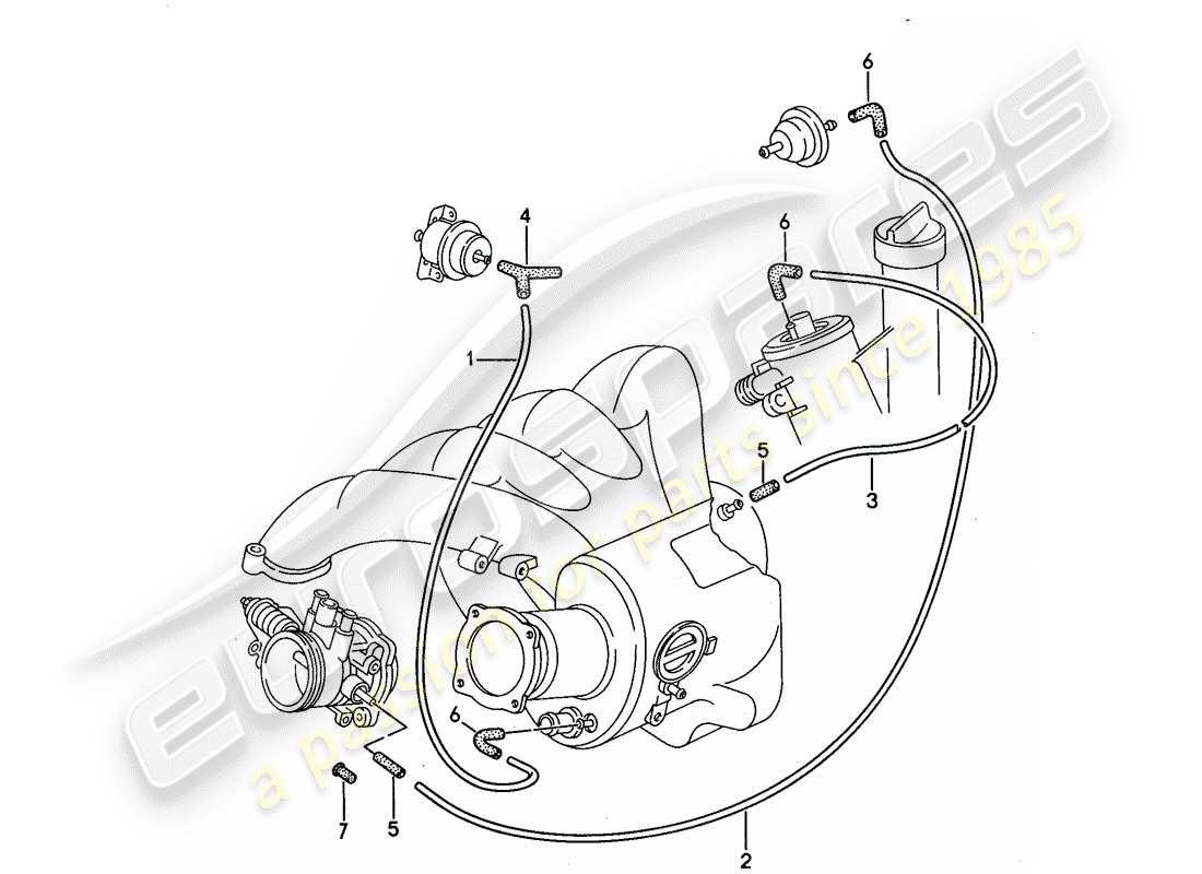 porsche 968 (1995) lh-jetronic - 4 part diagram