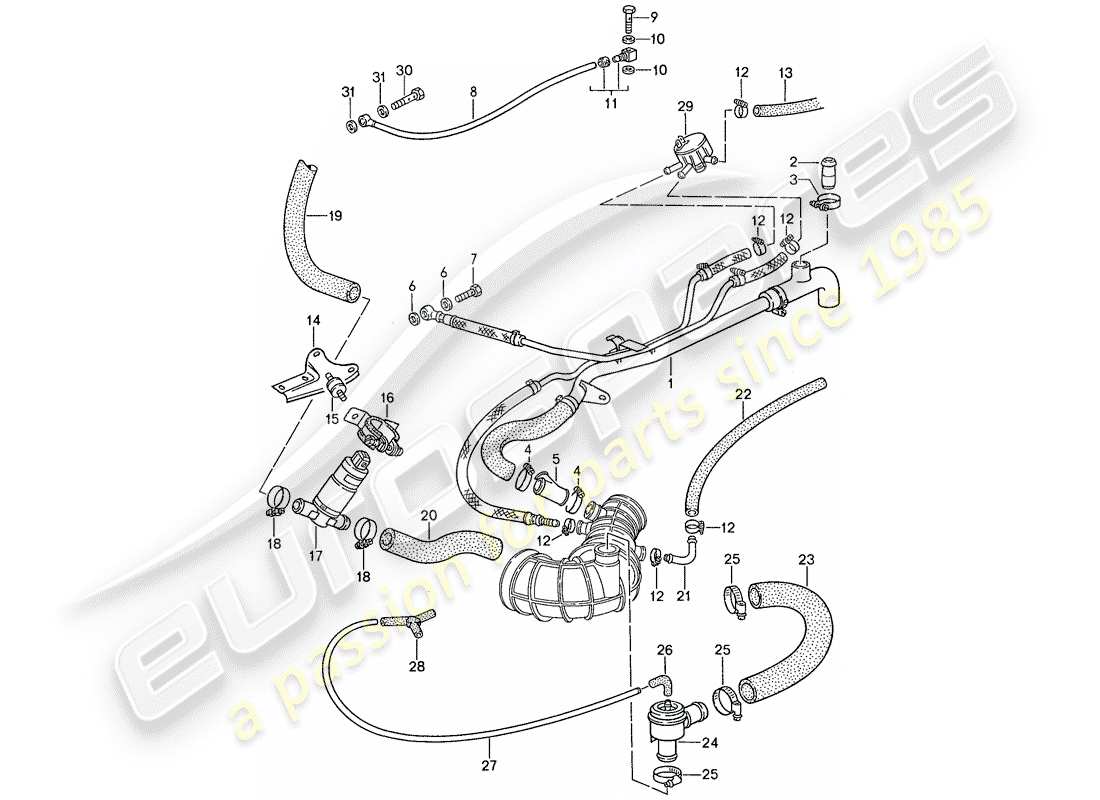 porsche 944 (1990) l-jetronic - 3 part diagram