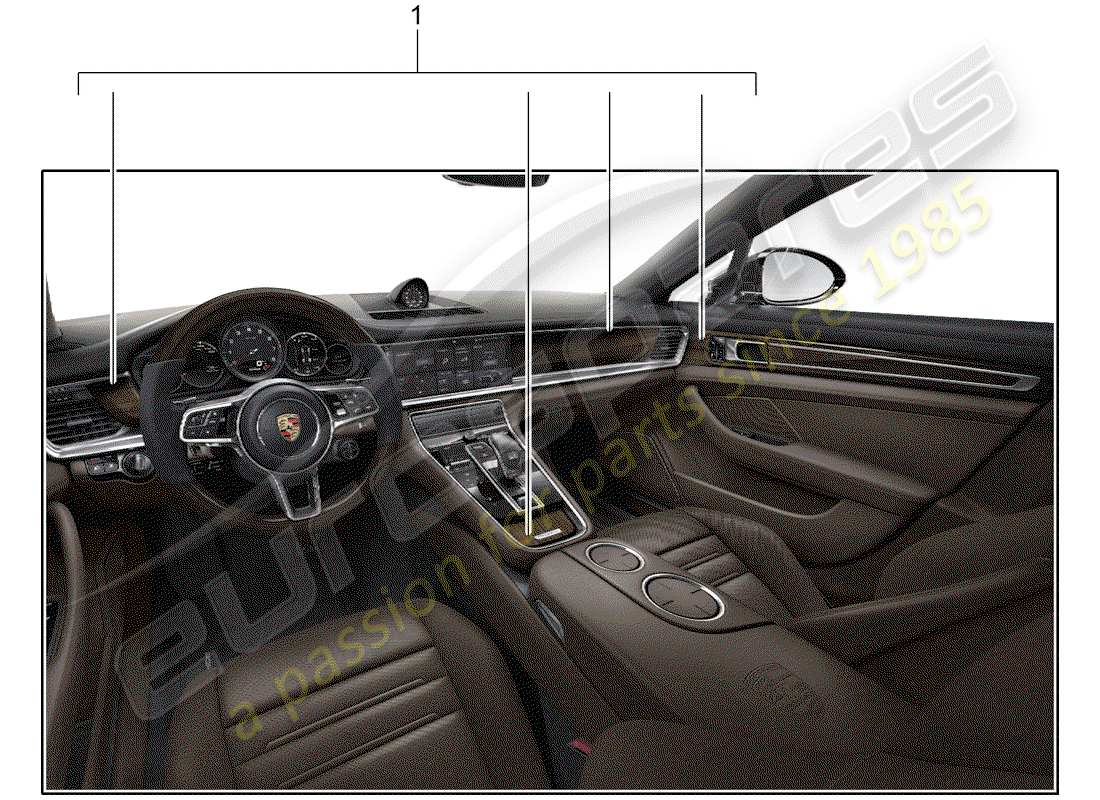 porsche tequipment panamera (2017) design package part diagram