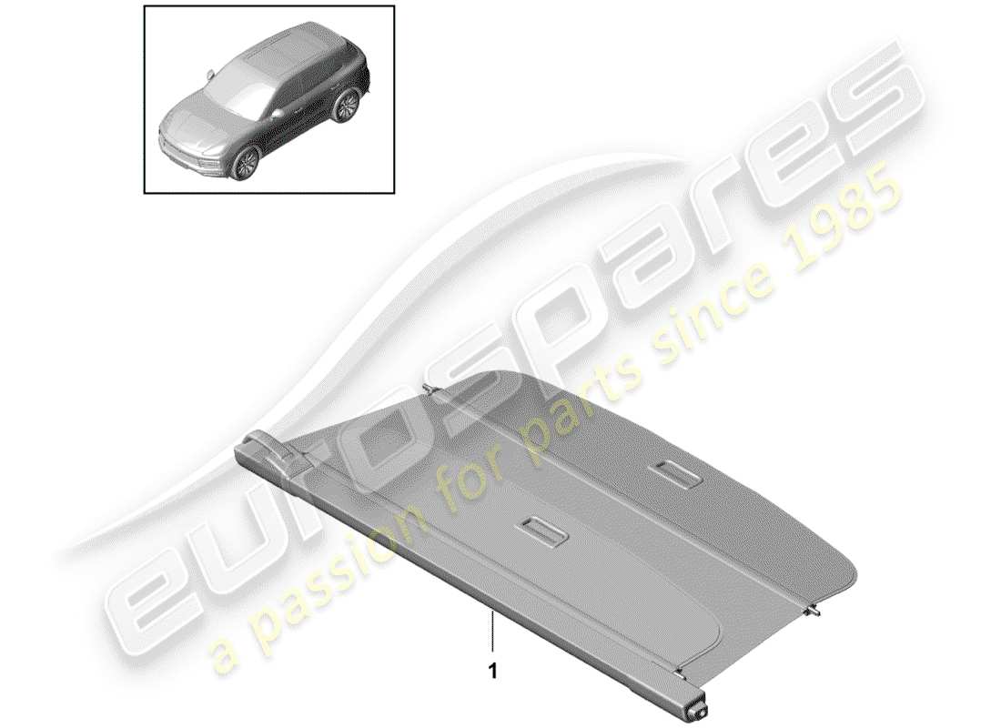 porsche cayenne e3 (2018) cover part diagram