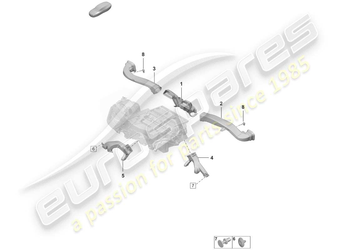 porsche 2019 air conditioner part diagram