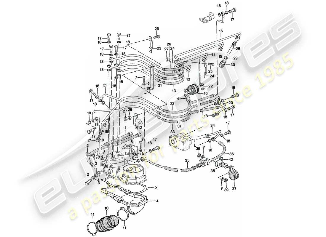 porsche 924 (1976) k-jetronic part diagram