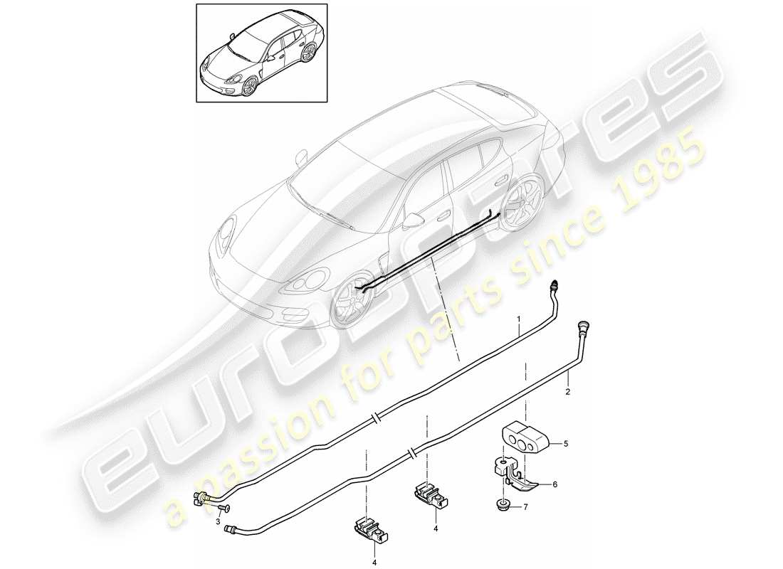 porsche panamera 970 (2010) stabilizer part diagram