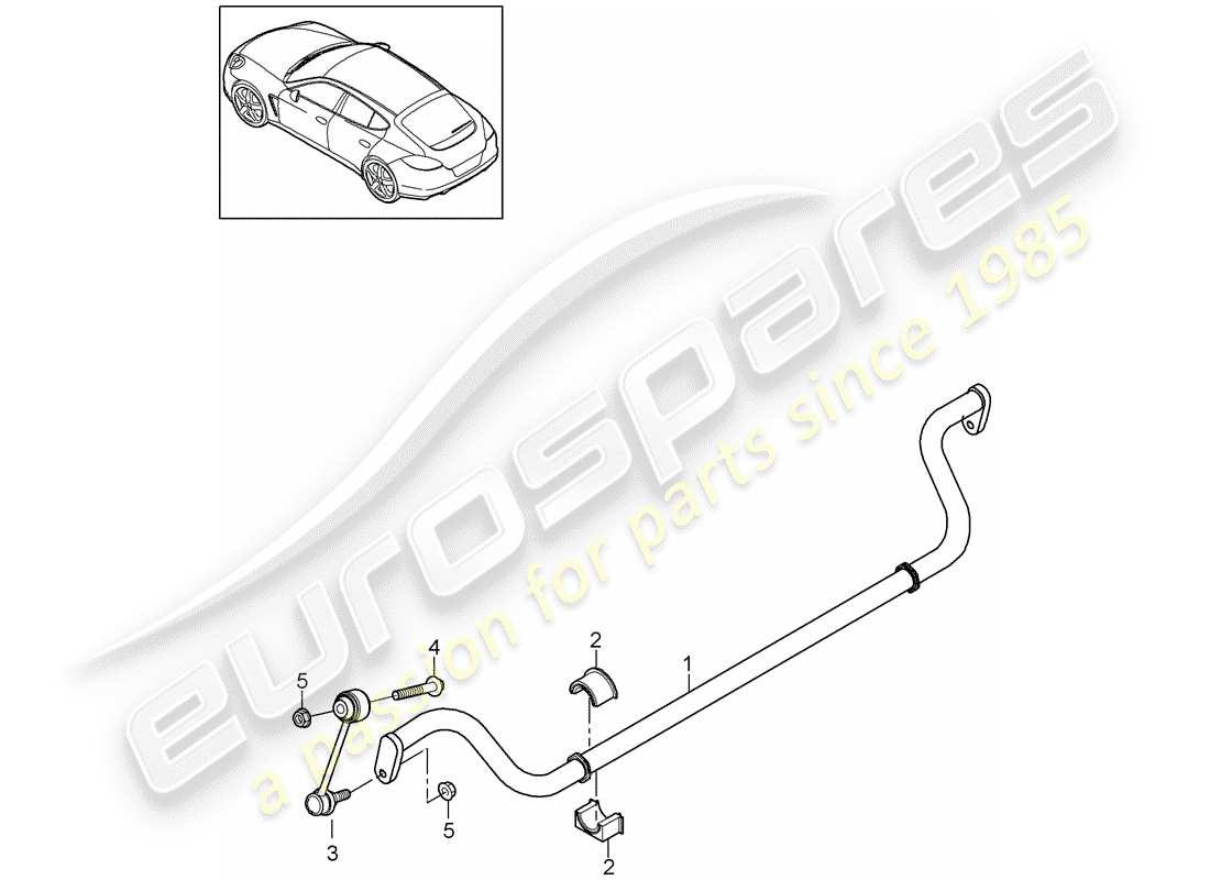 porsche panamera 970 (2010) stabilizer part diagram