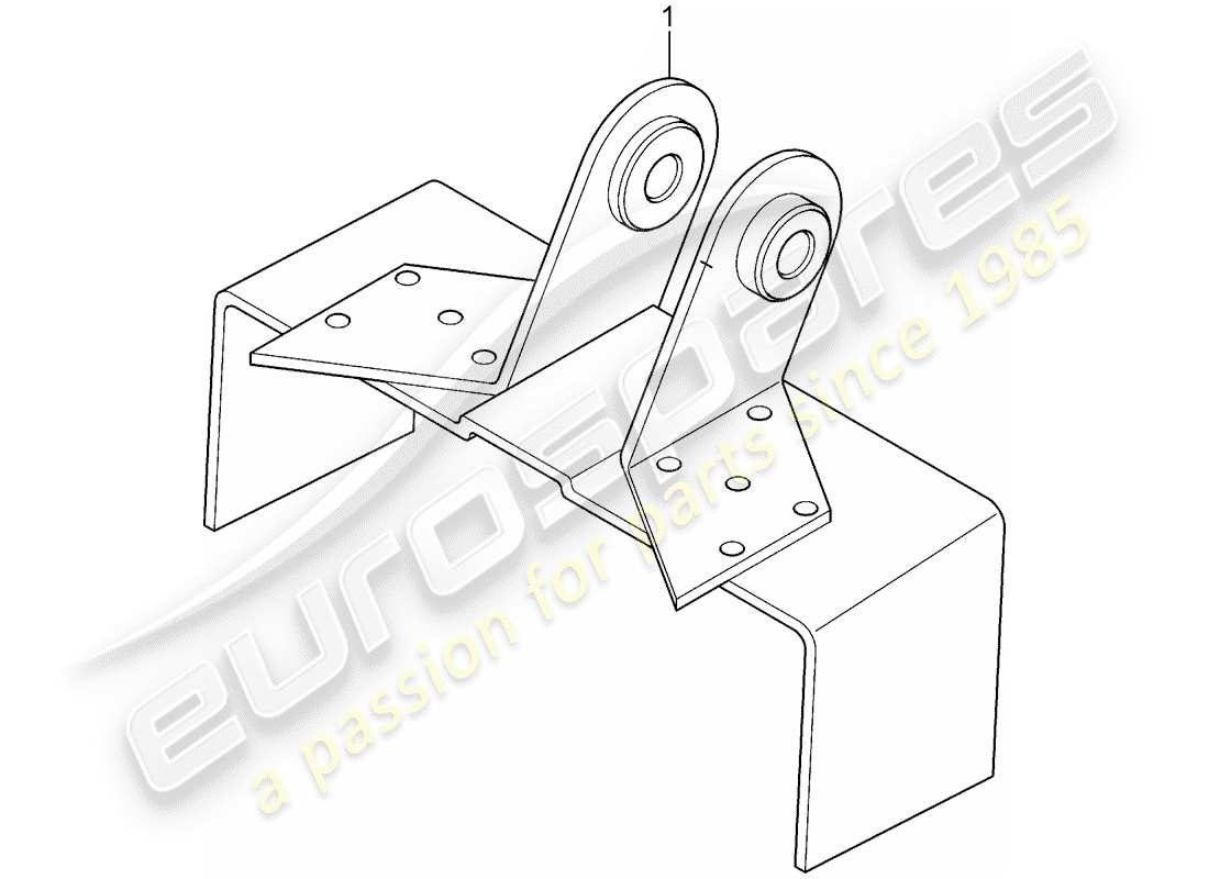 porsche 911/912 (1969) seat belt - installation kit part diagram