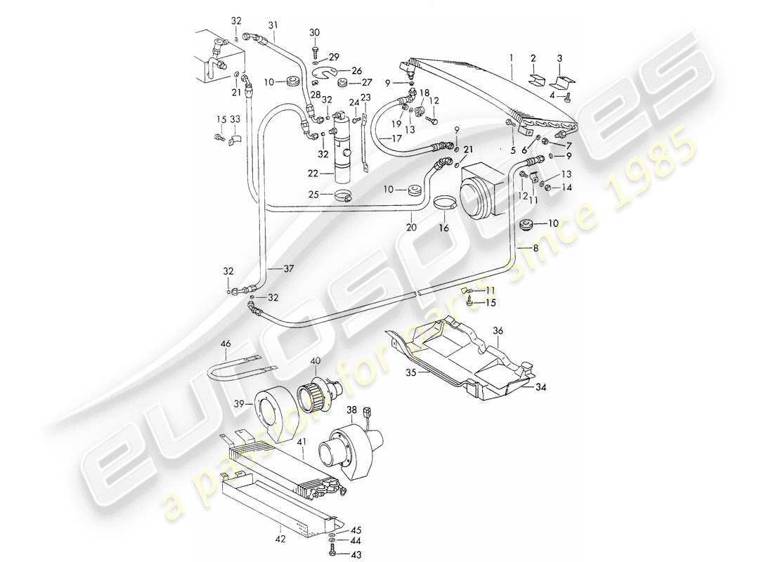 porsche 911/912 (1968) capacitor - hoses - fasteners - d - mj 1969>> part diagram