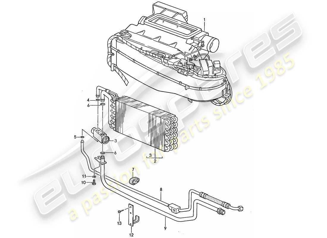 porsche 959 (1987) air conditioner 1 part diagram