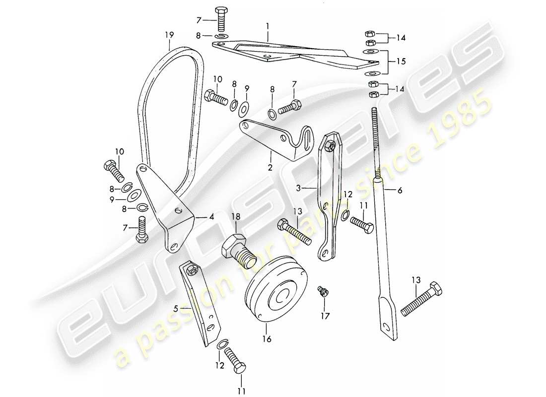 porsche 911/912 (1968) mount - driving mechanism - air conditioner - d >> - mj 1968 part diagram