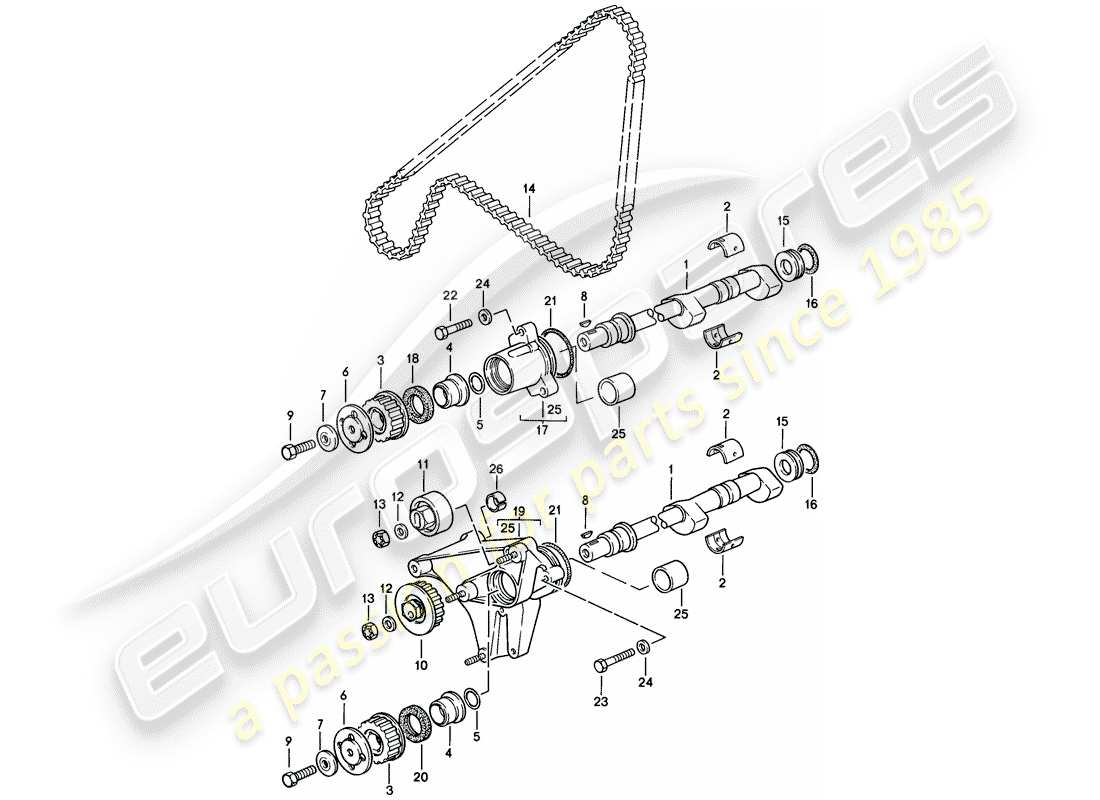 porsche 944 (1983) driving mechanism - shaft part diagram