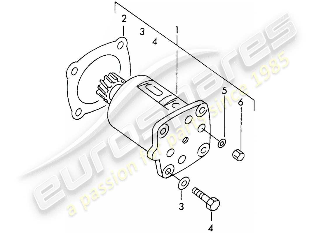 porsche 356/356a (1959) oil pump part diagram