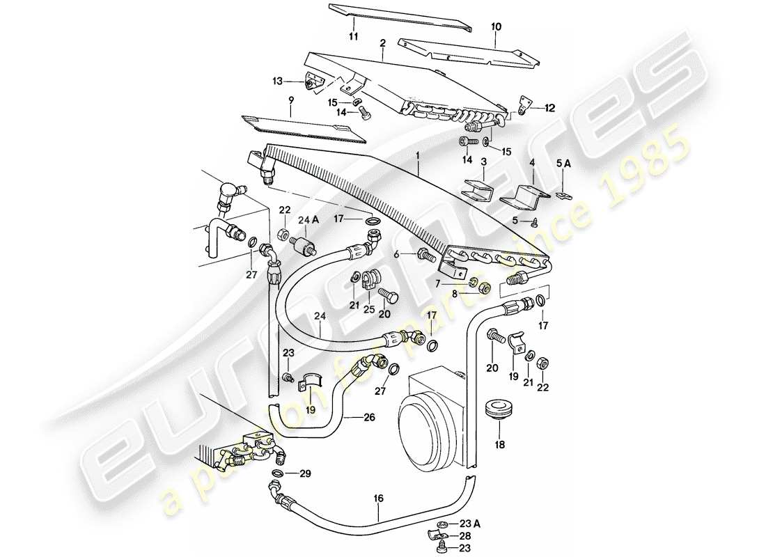 porsche 911 (1988) capacitor - lines - accessories and others part diagram