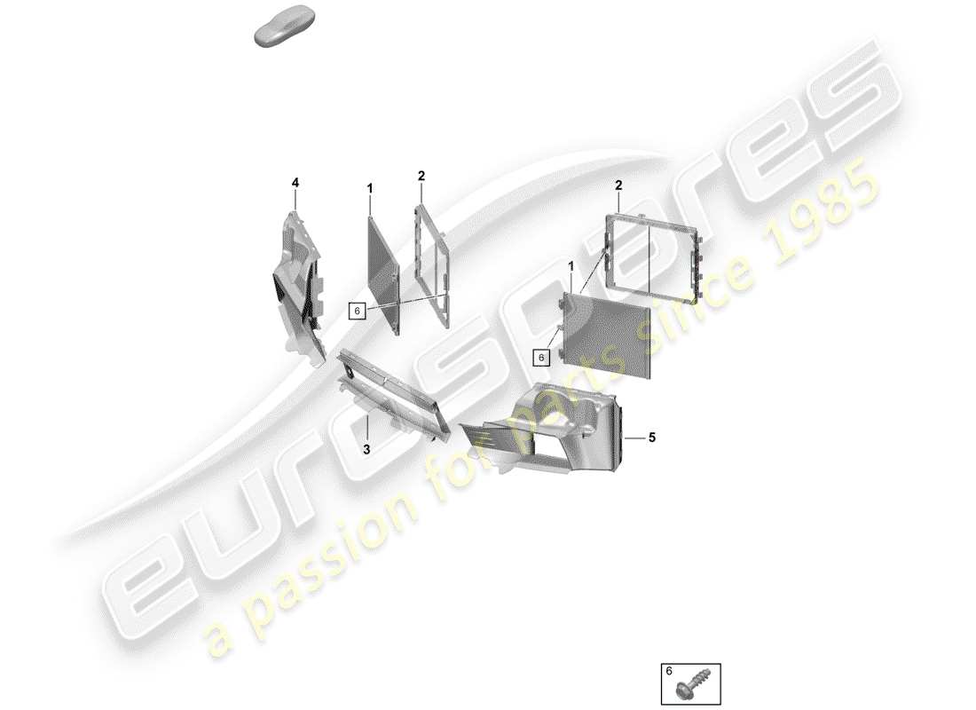 porsche boxster spyder (2020) air condtioner condenser part diagram