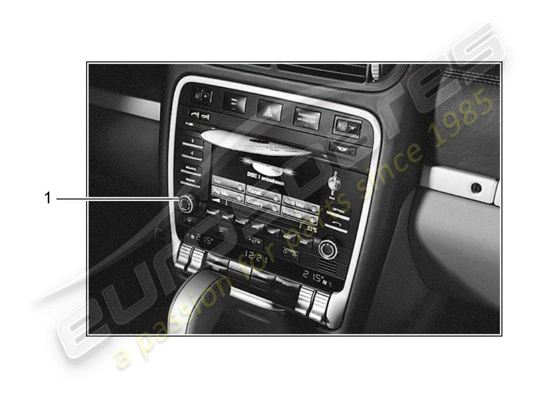 porsche tequipment cayenne (2003) navigation system part diagram