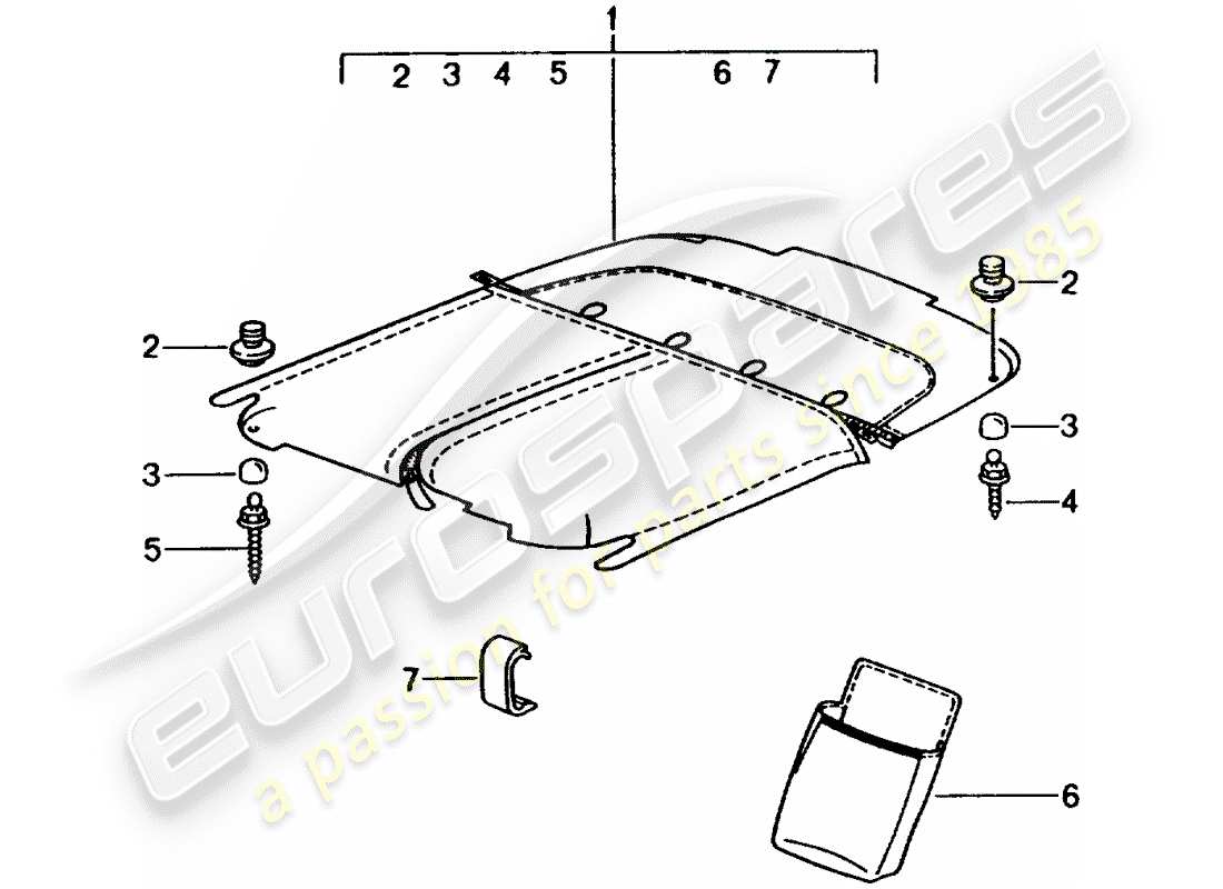 porsche tequipment catalogue (1996) tonneau cover part diagram