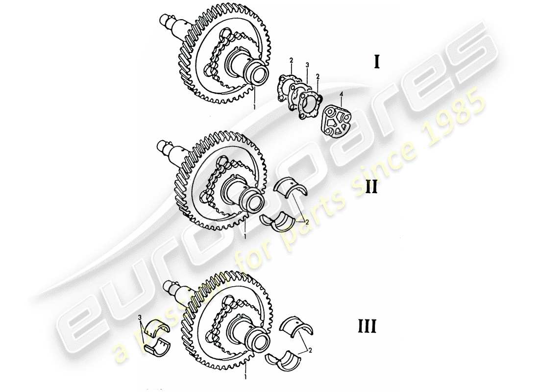 porsche 911/912 (1965) intermediate shaft part diagram