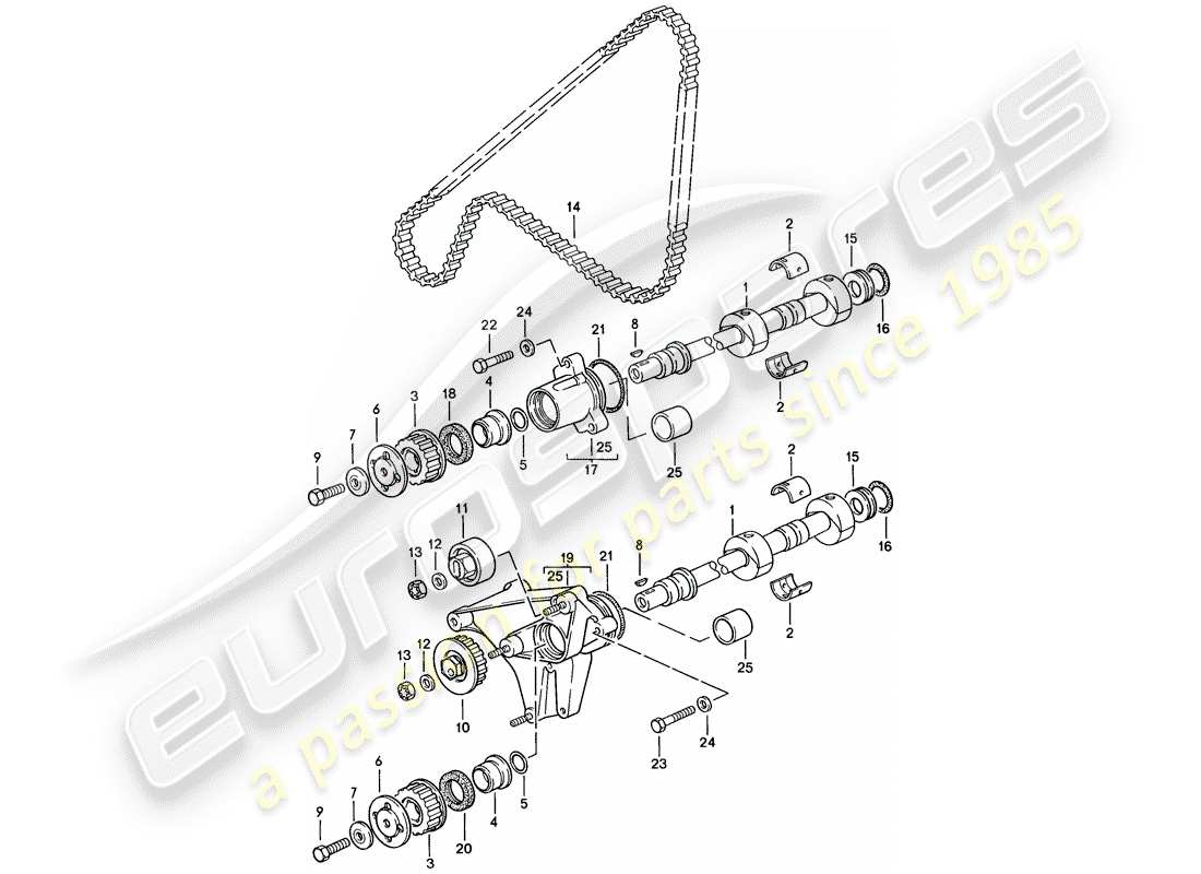 porsche 924s (1987) shaft - driving mechanism part diagram