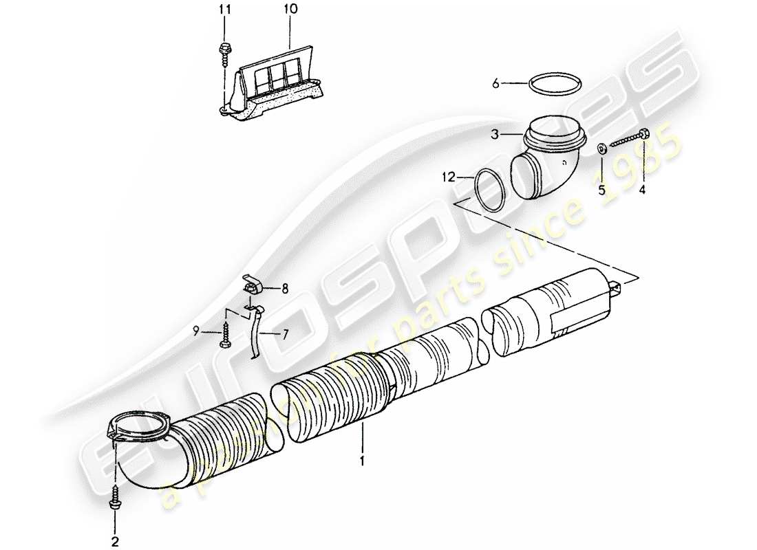 porsche 964 (1992) ventilation - heating system 2 part diagram