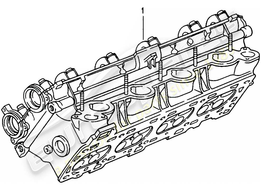 porsche replacement catalogue (1976) cylinder head part diagram