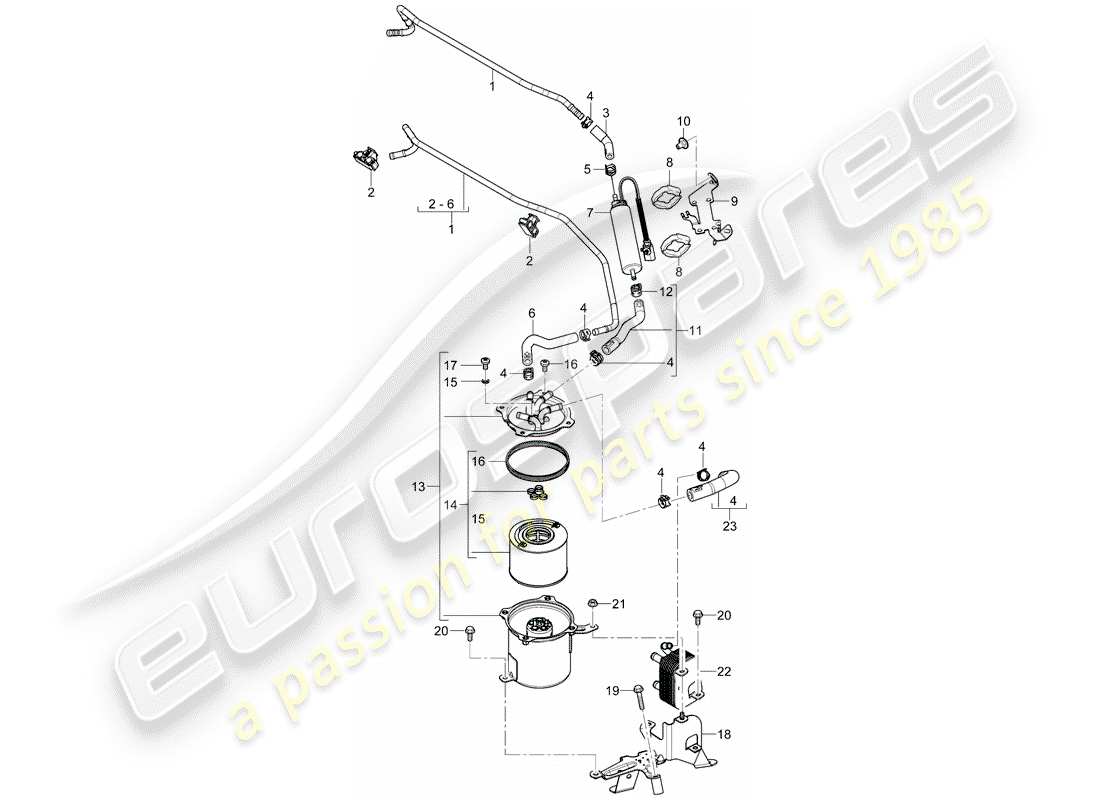 a part diagram from the porsche cayenne (2009) parts catalogue