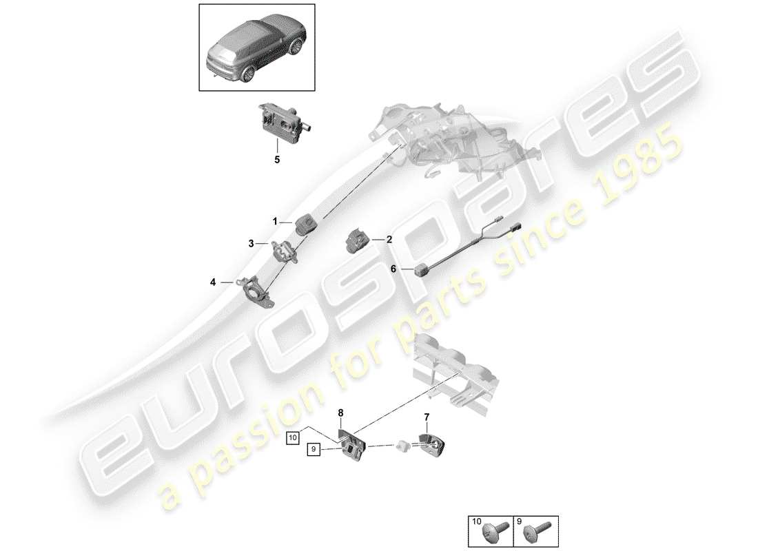 a part diagram from the porsche cayenne e3 parts catalogue